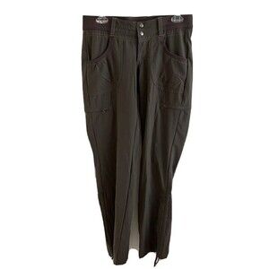 EUC Kuhl Dry Durango Olive Green Cargo Hiking Pants Ruched Cinch Leg Sz 2